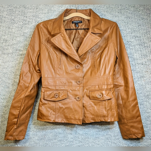 Jennyfer J Faux Leather Jacket size Medium - Picture 1 of 7